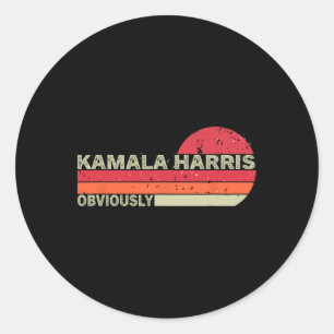 Kamala Harris Obviously. Harris Obviously Classic Round Sticker