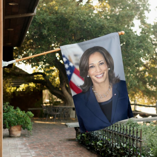 Kamala Harris Official Portrait House Flag (In SItu)