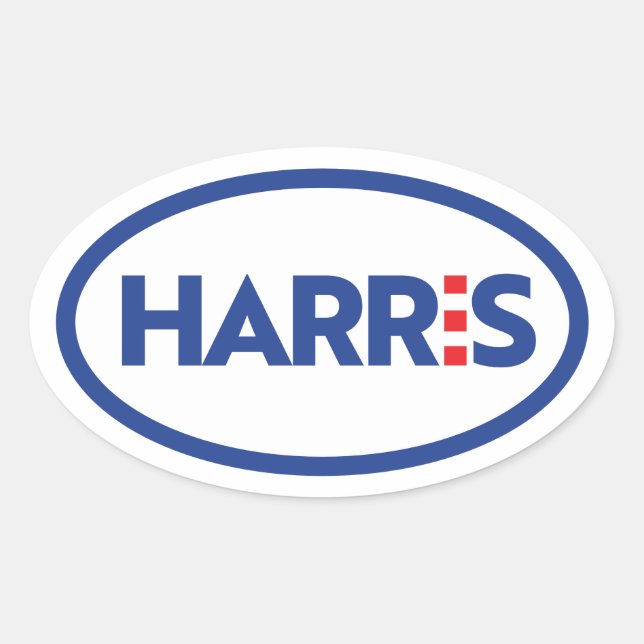 Kamala Harris Oval Sticker (Front)