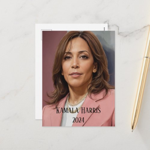 Kamala Harris Painting 2024 Postcard