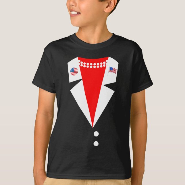 Kamala Harris Pantsuit Costume Party Female Presid T-Shirt (Front)