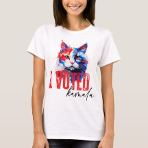 Kamala Harris Patriotic Cat T-Shirt