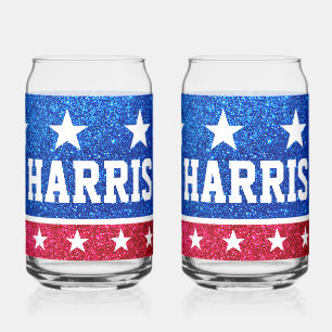 Kamala Harris Patriotic Coffee Mug - 2024 Can Glass