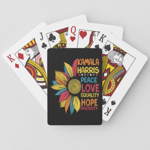 Kamala Harris Peace Love Equality Hope Diversity Poker Cards