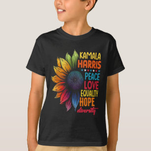 Kamala Harris Peace Love Equality Hope Diversity  T-Shirt