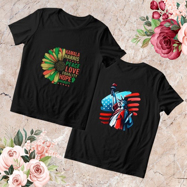 "Kamala Harris" Peace Love Hope Equality Diversity Tri-Blend Shirt (Creator Uploaded)