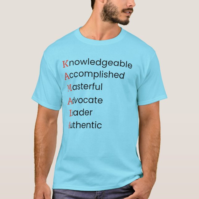 Kamala Harris Political Typography  T-Shirt (Front)