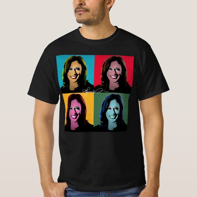 KAMALA HARRIS Pop Art Painting T-Shirt (Front)