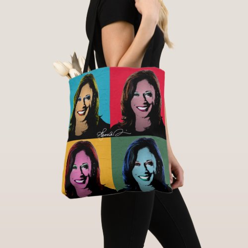 Kamala Harris Pop Art Painting Tote Bag