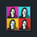 Kamala Harris Pop Art (Pink, Teal, Gold, Red) Canvas Print<br><div class="desc">Political Pop Art Gear and Political Gifts from PolitiClothes.com & PolitiCardz.com Find the Most Unique Election and Political Gifts Including: Political T-shirts, Political Bumper Stickers, Political Buttons, Political Posters, Political Pins, Political Cards, Political Mugs, Political Posters, Political Signs and More! Political Art & Gear: http://www.PolitiClothes.com Political Cards & Gifts: http://www.PolitiCardz.com...</div>