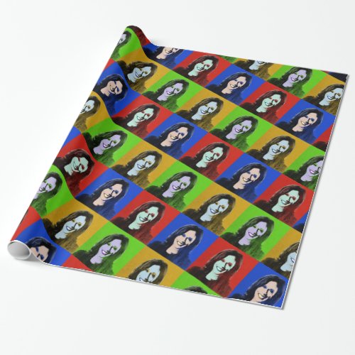 Kamala Harris Pop Art Red Blue Green Yellow Wrapping Paper