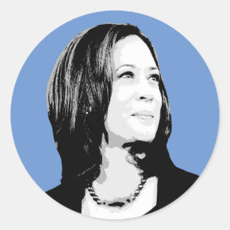 Kamala Harris Portrait Print Classic Round Sticker