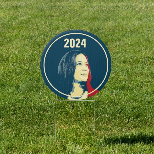 Kamala Harris Portrait Sign (Insitu)