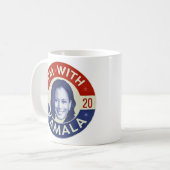Kamala Harris President 2020 Democrat Photo Retro Coffee Mug (Front Left)