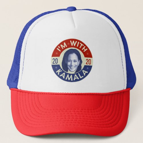 Kamala Harris President 2020 Democrat Photo Retro Trucker Hat