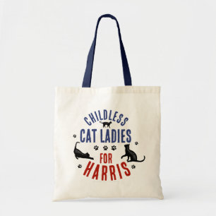 Kamala Harris President 2024 Childless Cat Ladies Tote Bag