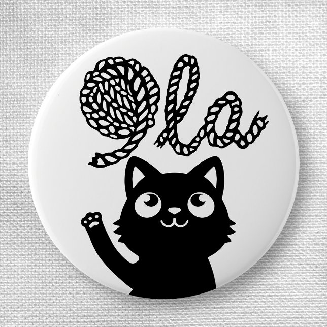 Kamala Harris President 2024 Comma La Cat and Yarn Button (Creator Uploaded)