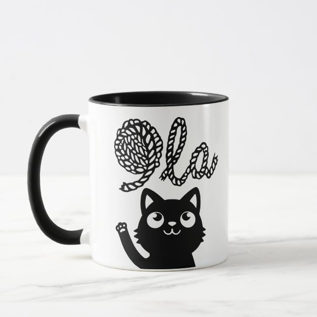 Kamala Harris President 2024 Comma La Cat and Yarn Mug (Left)