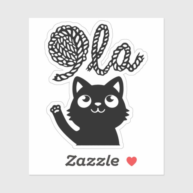 Kamala Harris President 2024 Comma La Cat and Yarn Sticker (Sheet)