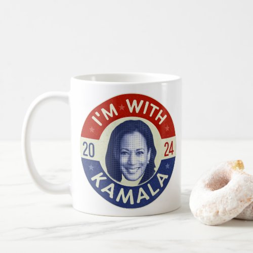 Kamala Harris President 2024 Democrat Photo Retro Coffee Mug