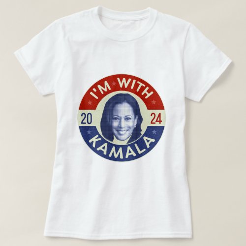 Kamala Harris President 2024 Democrat Photo Retro T_Shirt