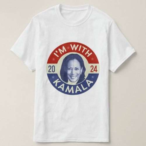 Kamala Harris President 2024 Democrat Photo Retro T_Shirt