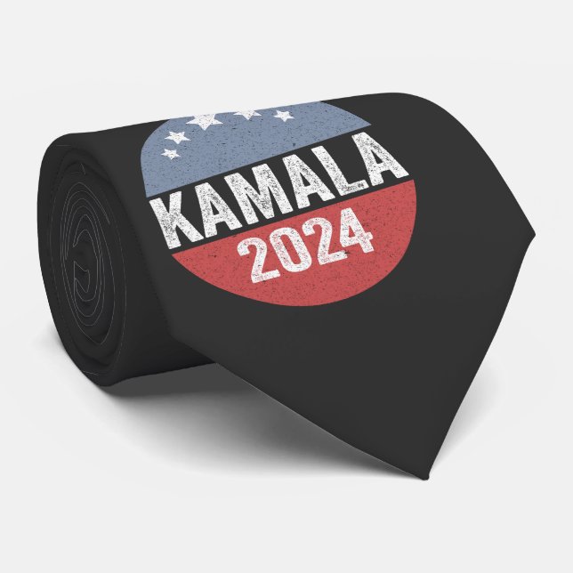 Kamala Harris President Democrat Election Gift  Neck Tie (Rolled)