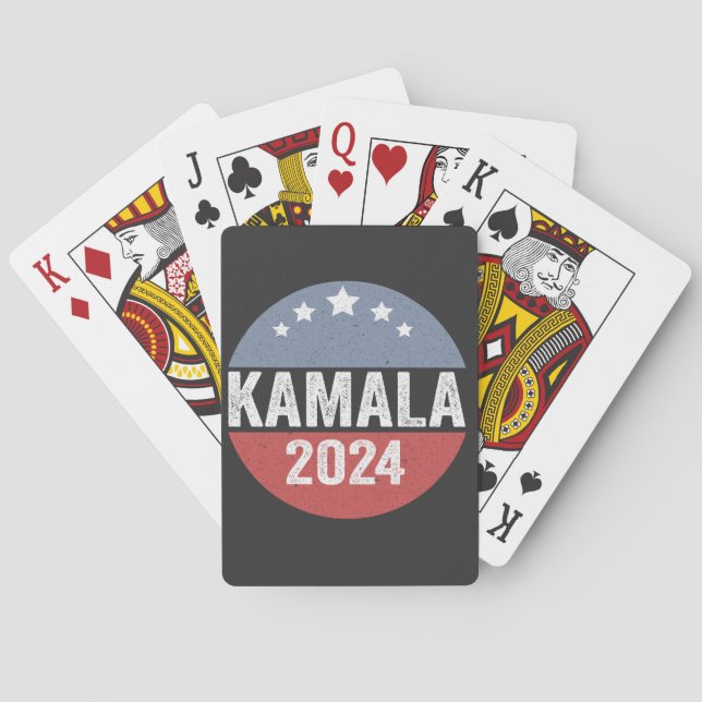 Kamala Harris President Democrat Election Gift  Poker Cards (Back)