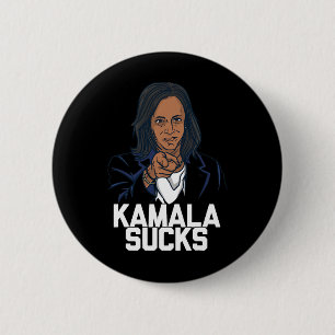 Kamala Harris President Election 2024 Trump Hallow Button