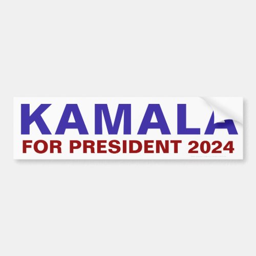 Kamala Harris President Election Democrat 2024 Bumper Sticker