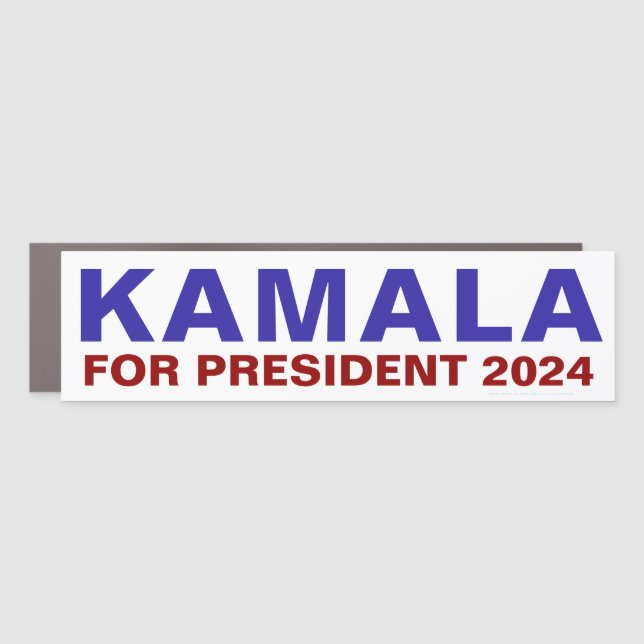 Kamala Harris President Election Democrat 2024 Car Magnet (Front)
