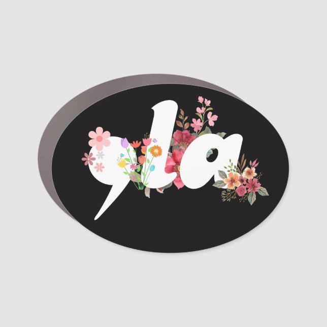 Kamala Harris President Flowers - Comma la Floral Car Magnet (Front)