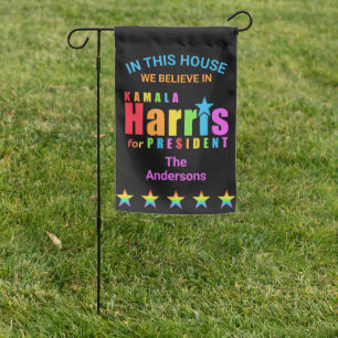 Kamala Harris Pride 2024 Double Sided Political Garden Flag