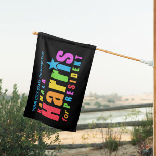 Kamala Harris Pride 2024 Political Double Sided House Flag