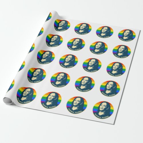 KAMALA HARRIS PRIDE BADGE WRAPPING PAPER