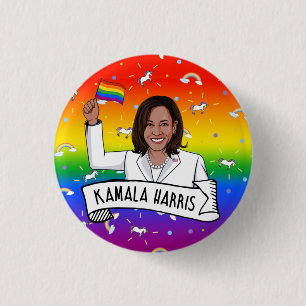 Kamala Harris Pride Button