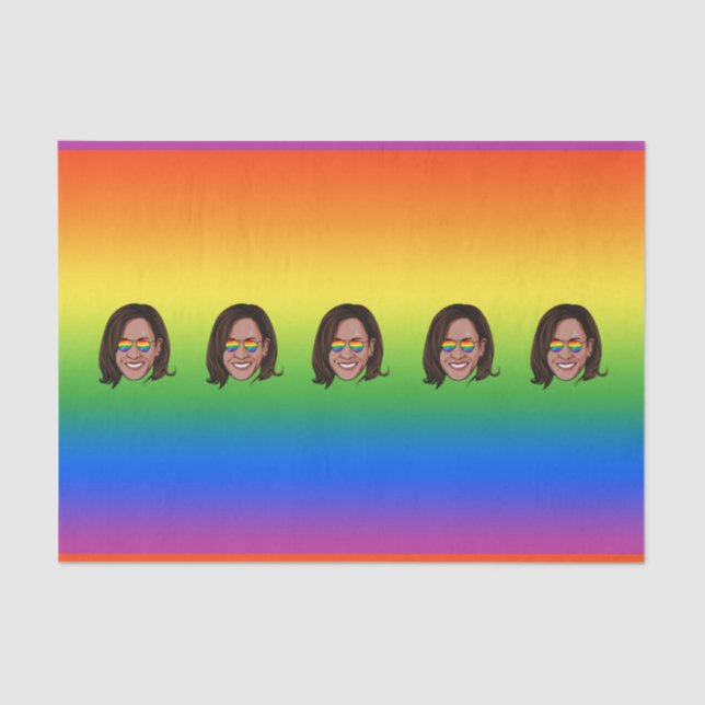 Kamala Harris Pride Holiday Tissue Paper (Front)