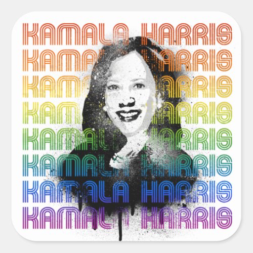 Kamala Harris Pride Square Sticker