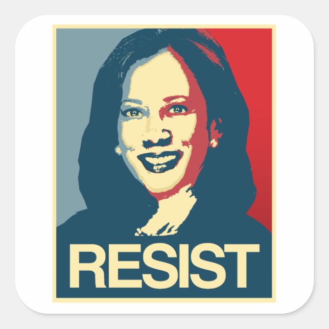 Kamala Harris Propaganda - RESIST - Square Sticker (Front)