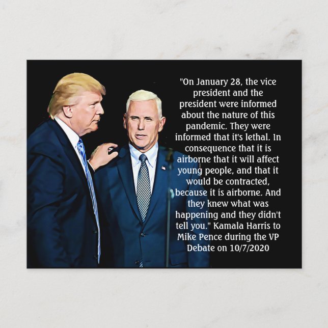 Kamala Harris Quote during the VP Debate Postcard (Front)