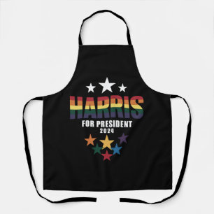 Kamala Harris Rainbow Gay Pride LGBT Election 2024 Apron