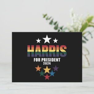 Kamala Harris Rainbow Gay Pride LGBT Election 2024 Invitation