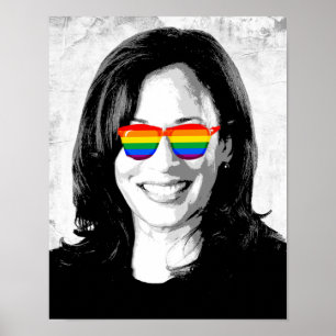 Kamala Harris Rainbow Sunglasses Poster