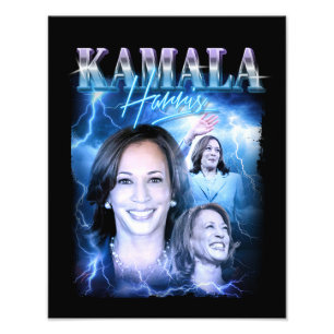 Kamala Harris Retro 90s Style Photo Print