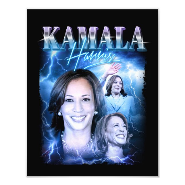 Kamala Harris Retro 90s Style Photo Print (Front)
