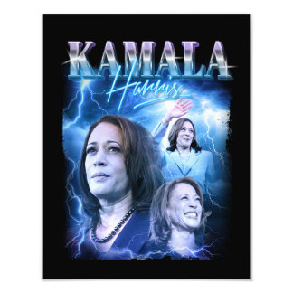 Kamala Harris Retro 90s Style Photo Print