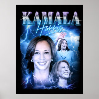 Kamala Harris Retro 90s Style Poster