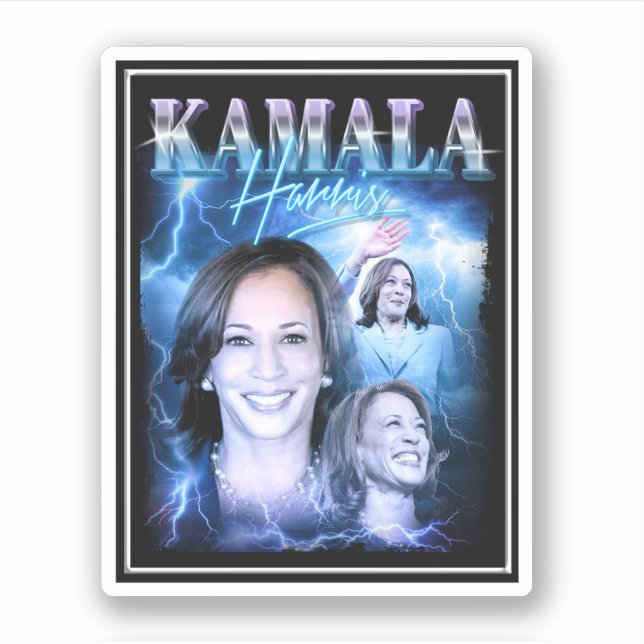 Kamala Harris Retro 90s Style Sticker (Front)