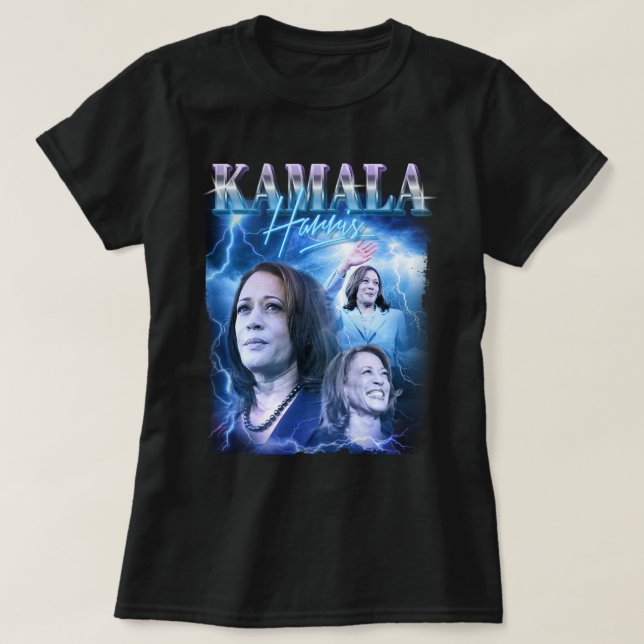 Kamala Harris Retro 90s Style T-Shirt (Design Front)