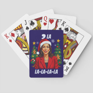 Kamala Harris Santa Hat Christmas Gift Poker Cards